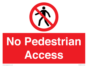 PA12983: No Pedestrian Access