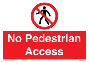 PA12983: No Pedestrian Access