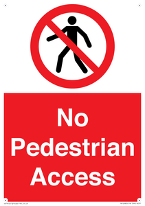 PA12983: No Pedestrian Access
