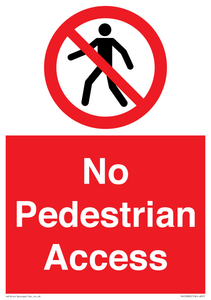 PA12983: No Pedestrian Access