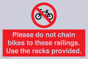 PA13150: Please do not chain bikes to these railings. Use the racks provided.