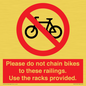 PA13150: Please do not chain bikes to these railings. Use the racks provided.