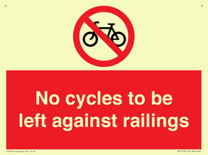 PA13152: No cycles to be left against railings