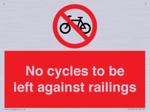 PA13152: No cycles to be left against railings
