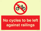 PA13152: No cycles to be left against railings