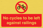 PA13152: No cycles to be left against railings