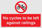 PA13152: No cycles to be left against railings