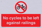 PA13152: No cycles to be left against railings
