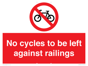 PA13152: No cycles to be left against railings