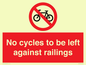 PA13152: No cycles to be left against railings