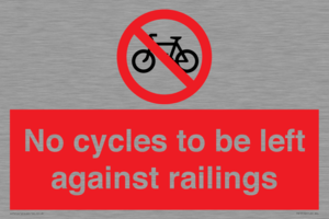 PA13152: No cycles to be left against railings