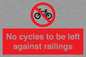 PA13152: No cycles to be left against railings