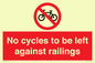 PA13152: No cycles to be left against railings