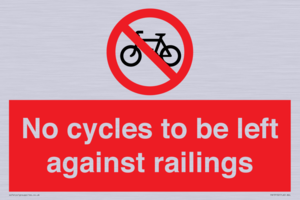 PA13152: No cycles to be left against railings