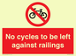 PA13152: No cycles to be left against railings
