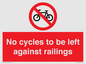 PA13152: No cycles to be left against railings