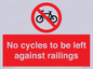 PA13152: No cycles to be left against railings