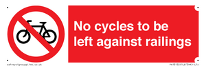PA13152: No cycles to be left against railings