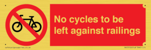 PA13152: No cycles to be left against railings