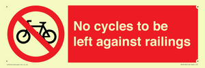 PA13152: No cycles to be left against railings