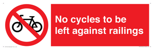 PA13152: No cycles to be left against railings