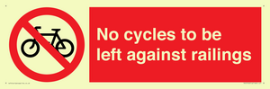 PA13152: No cycles to be left against railings