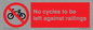PA13152: No cycles to be left against railings