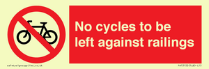 PA13152: No cycles to be left against railings