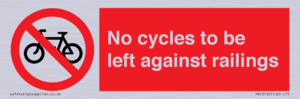 PA13152: No cycles to be left against railings