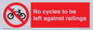 PA13152: No cycles to be left against railings