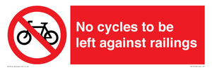 PA13152: No cycles to be left against railings