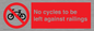 PA13152: No cycles to be left against railings