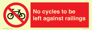 PA13152: No cycles to be left against railings