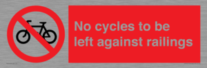 PA13152: No cycles to be left against railings