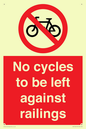 PA13152: No cycles to be left against railings