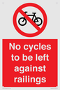 PA13152: No cycles to be left against railings