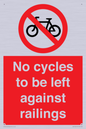 PA13152: No cycles to be left against railings