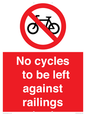 PA13152: No cycles to be left against railings