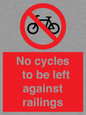 PA13152: No cycles to be left against railings