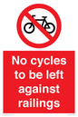 PA13152: No cycles to be left against railings