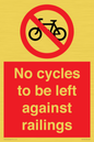 PA13152: No cycles to be left against railings