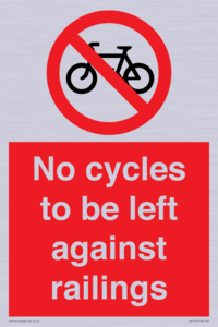 PA13152: No cycles to be left against railings
