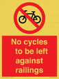 PA13152: No cycles to be left against railings