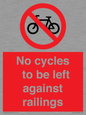 PA13152: No cycles to be left against railings