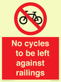 PA13152: No cycles to be left against railings