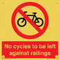 PA13152: No cycles to be left against railings