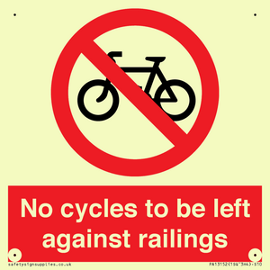 PA13152: No cycles to be left against railings