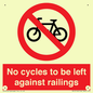 PA13152: No cycles to be left against railings