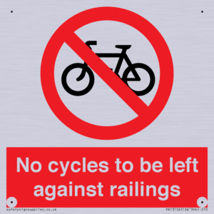 PA13152: No cycles to be left against railings