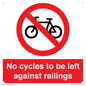 PA13152: No cycles to be left against railings